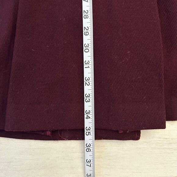Guess Women's Pleated Wool Blend Flared Coat Burgundy Size Large - Picture 14 of 14